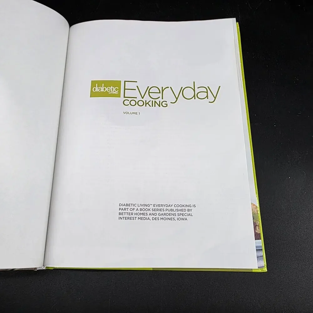 Diabetic Living Everyday Cooking Volume 1 2008 First Edition Recipes